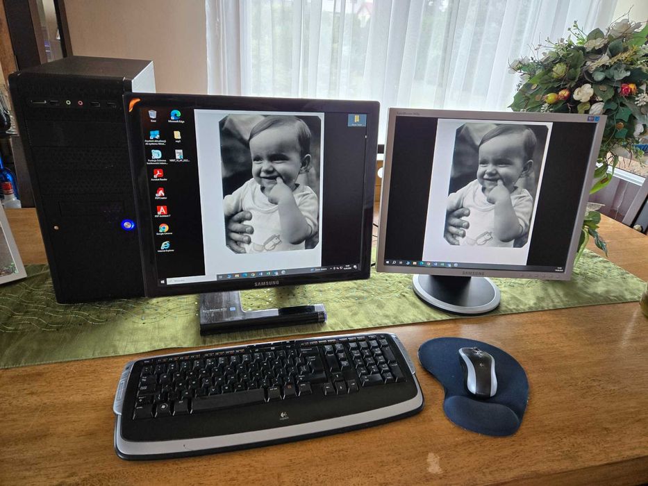 Zestaw Komp Intel i7 3.4GHz SSD 1,25TB monitory Esset 3lata Win10