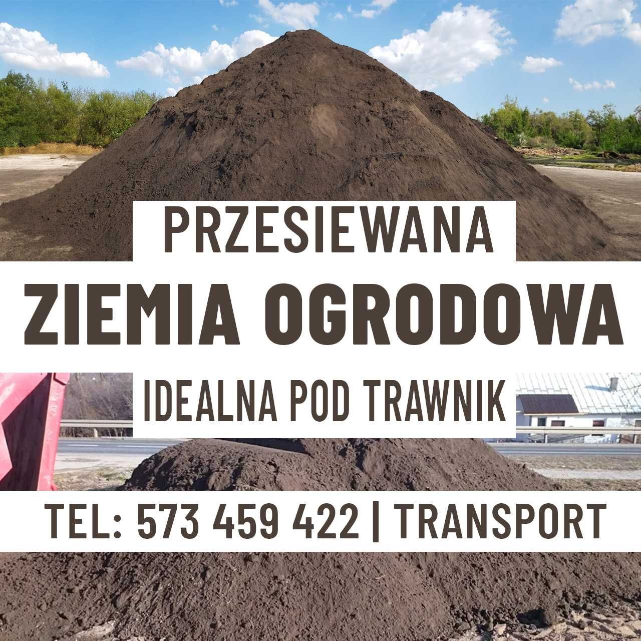 Ziemia ogrodowa przesiewana pod trawnik czarnoziem humus