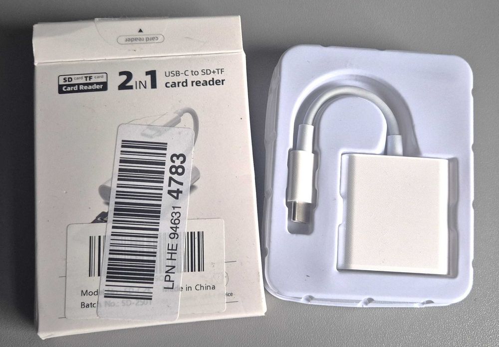 Adapter 2w1 USB-C do sd+tf czytnik kart