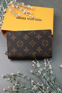 Женский кошелек Louis Vuitton коричневый маленький кошелек Луи Витон