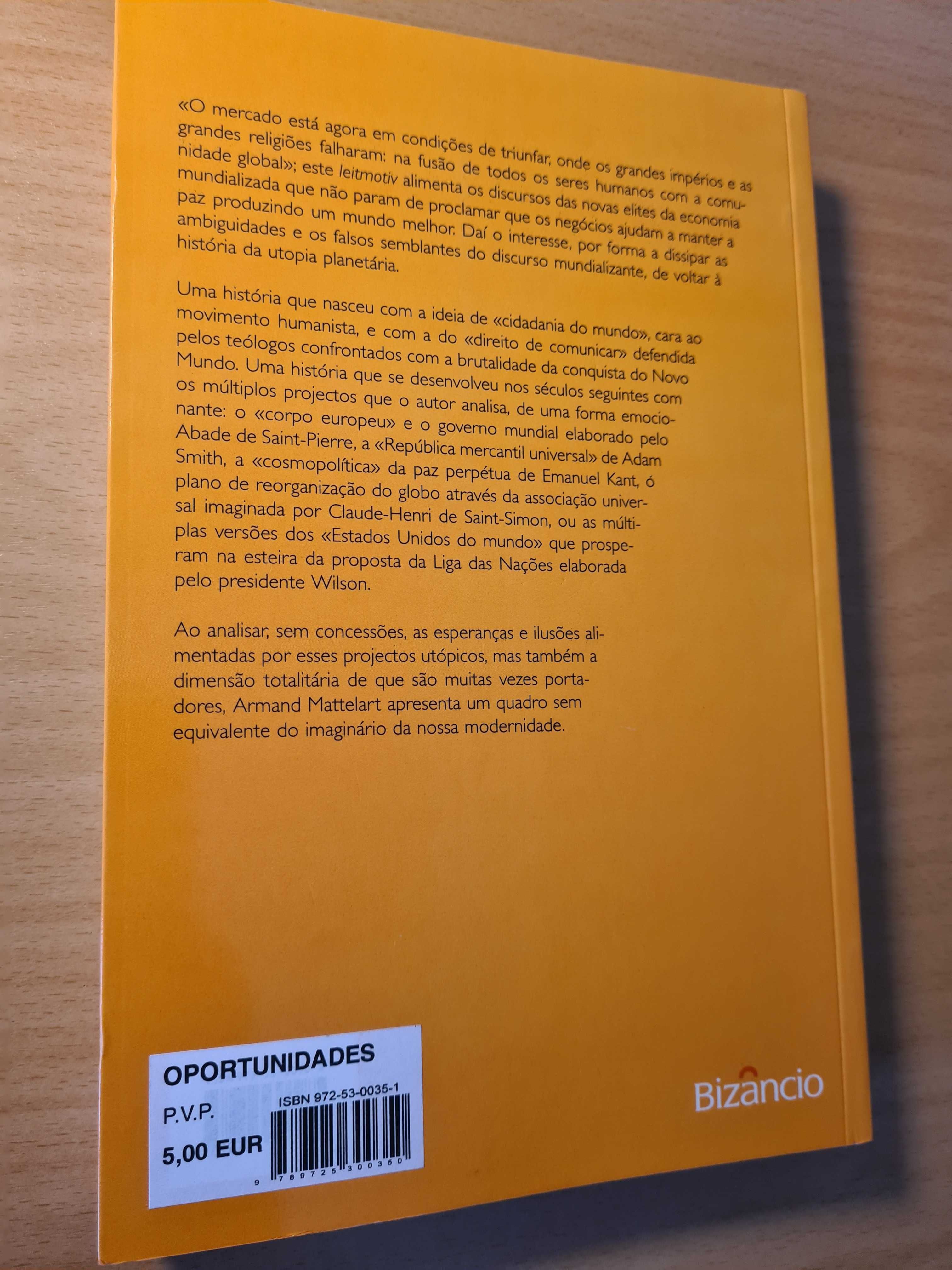 Livro "História da Utopia Planetária" de Armand Mattelart