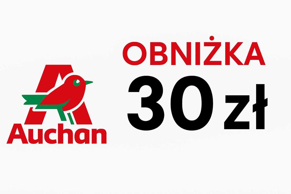 Kupon 30 zł do Auchan zniżka na zakupy szybka wysyłka. Kod Voucher