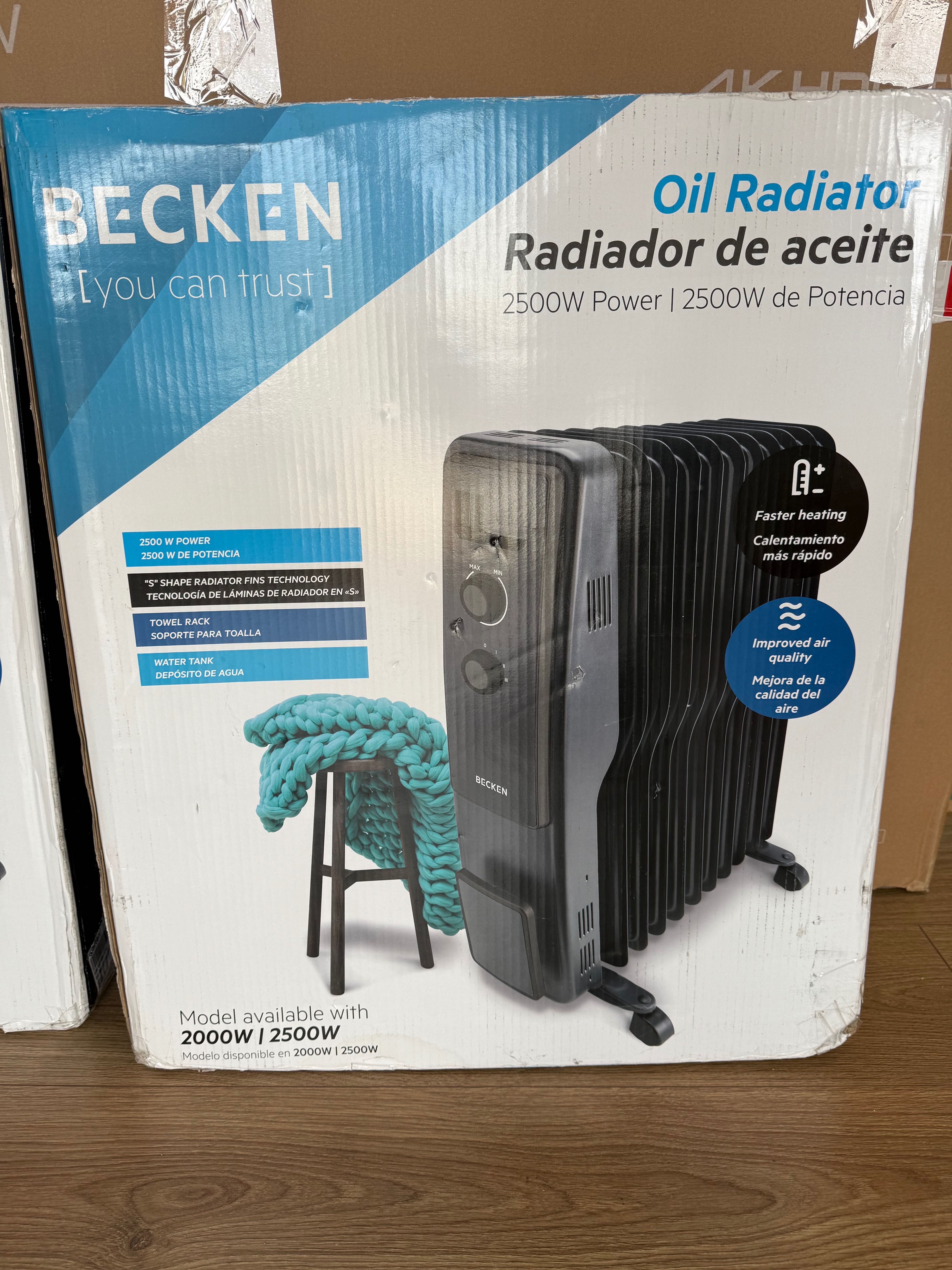 Aquecedor a óleo Novo 2500w Becken