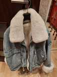 Kurtka  zimowa  damska futerko  jeans L