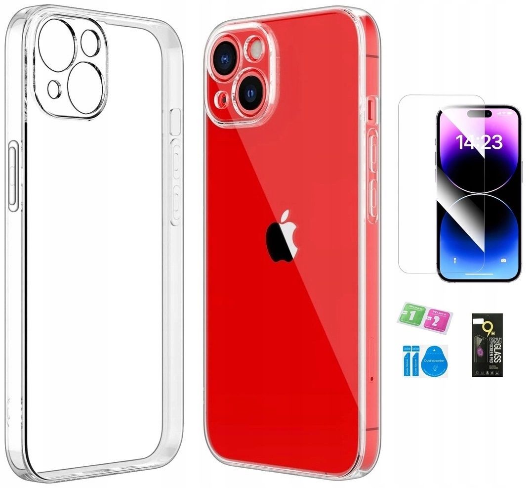 Etui Do Apple Iphone 15 Silicone Case + Szkło 9H Ochrona Obiektywu