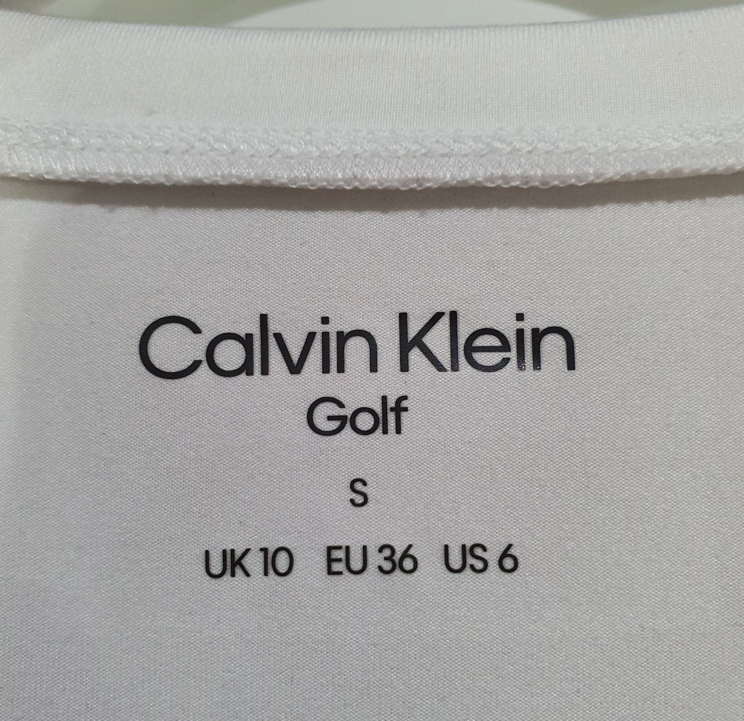 Bialy t-shirt Calvin Klein Golf rozm S