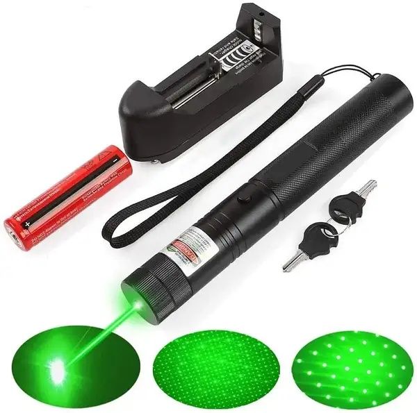 Лазерная указка Green Laser Pointer JD-303, зелёная до 10000м 1360