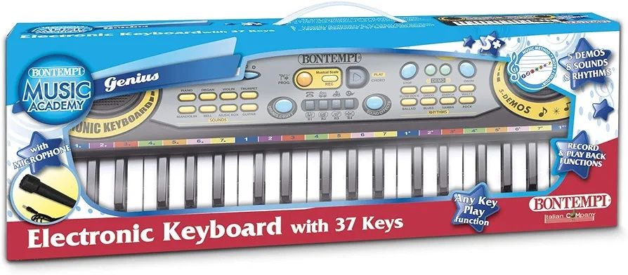 Bontempi 12 3730 Keyboard, czarny, 42,5 x 16 x 60 cm