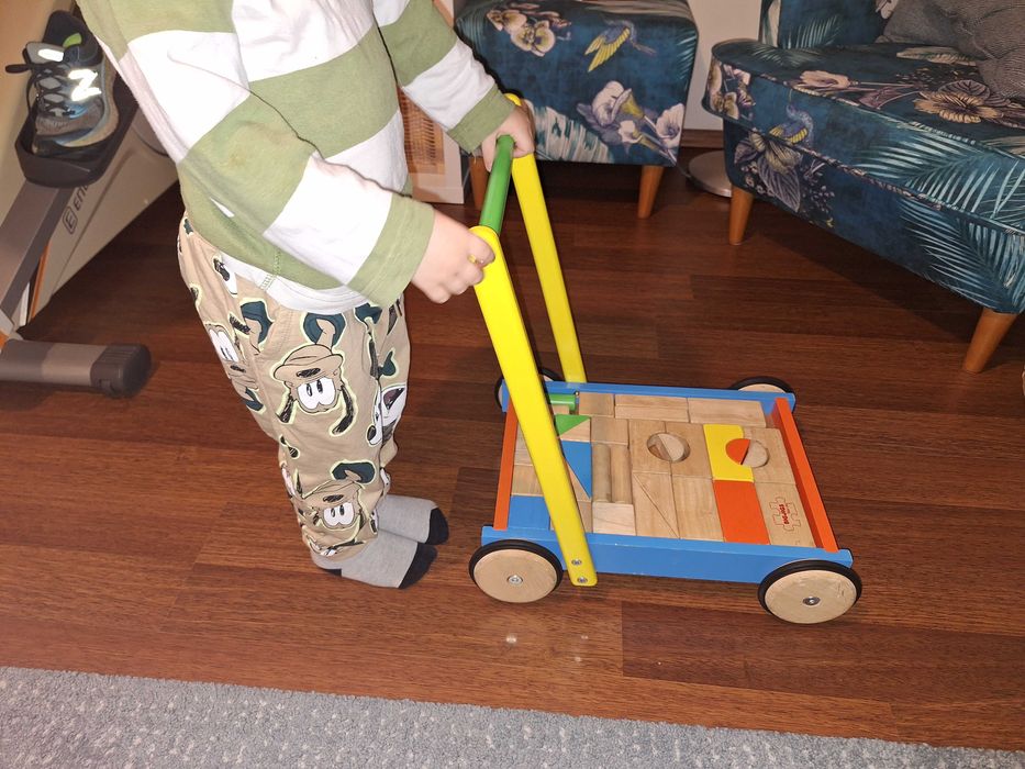 Chodzik pchacz z klockami BIGJIGS