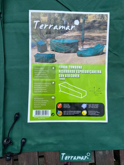 Capa mobiliário de Jardim Mesa Cadeira Chapéu de Sol e Espreguiçadeira