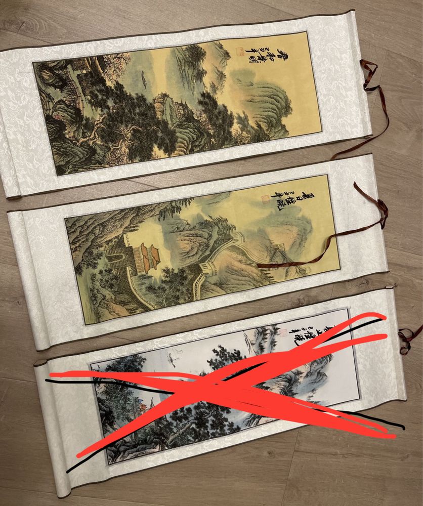 Kakemono zwój obraz orientalny azjatycki