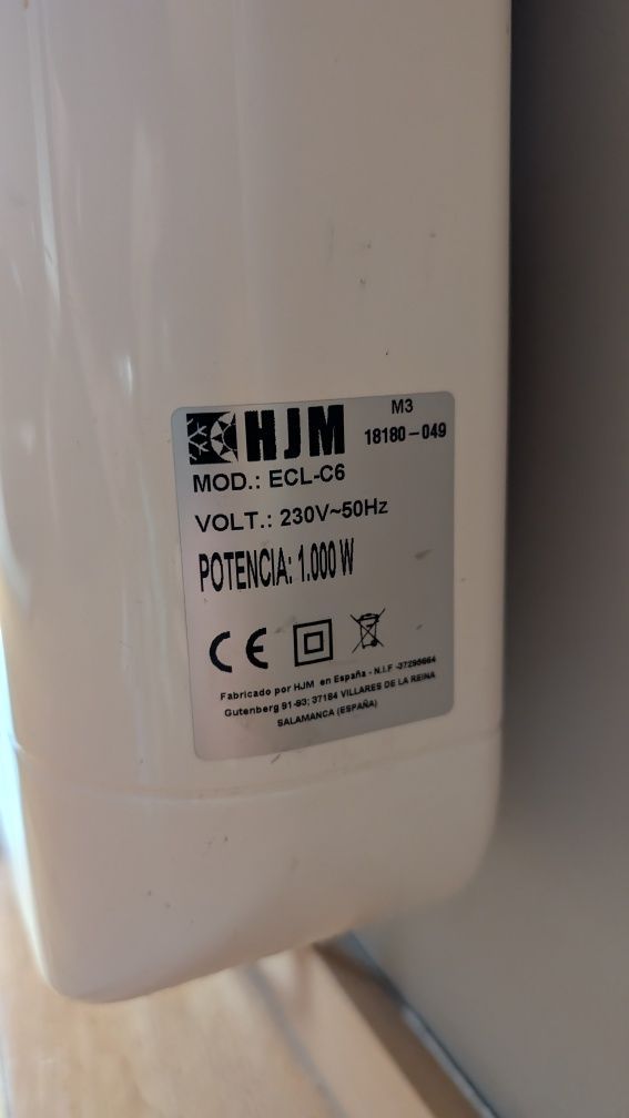 Radiador Elétrico Parede HJM ECL-C6 ECL-C3