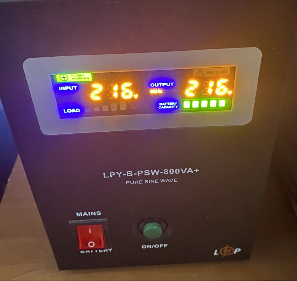 LogicPower UPS12V LPY-B-PSW-800VA+ акумулятор 100АH Ultracell