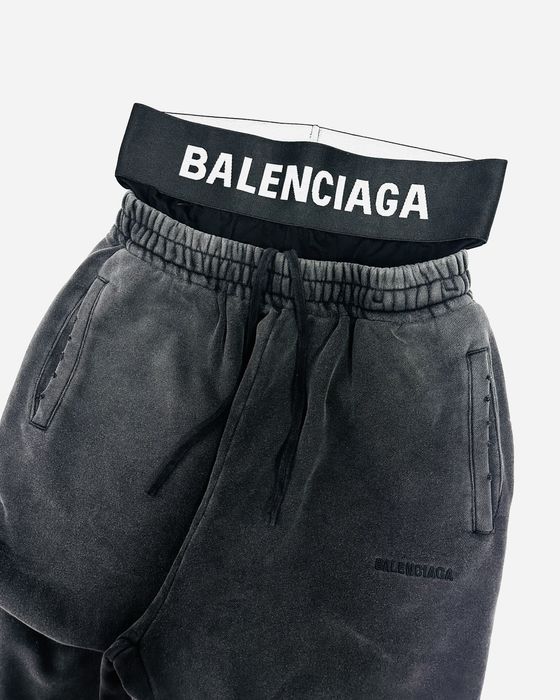 Штани Balenciaga sport pants DoubleWaist boxers спортивні gray black