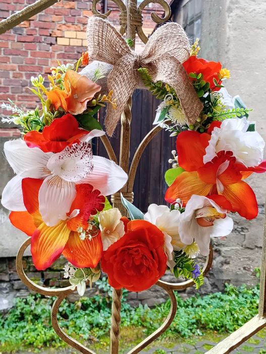 Wianek na drzwi, ścianę, przepiękny, duży 35 cm. tanio