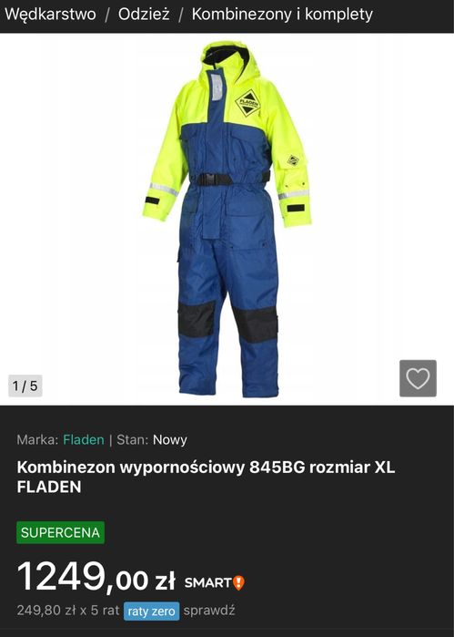 Sztormiak / Nowe kombinezony Fladen 845 rozmiar L/XL