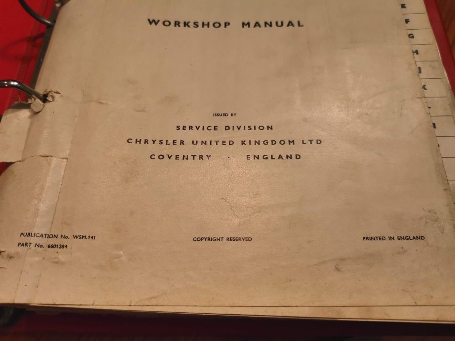 Workshop Manual for the Imp and Chamois Range