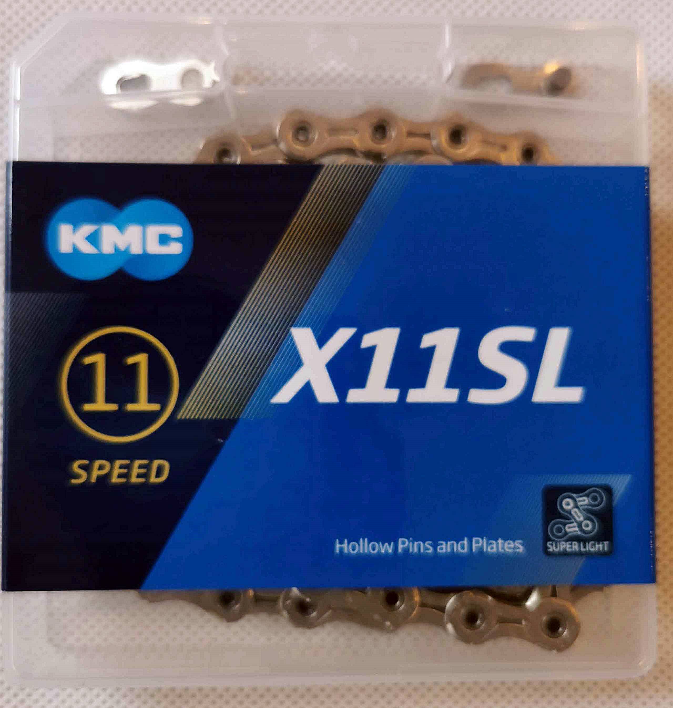 Łańcuch KMC X11SL-SIlver Wersja Box 118 ogniw 240g