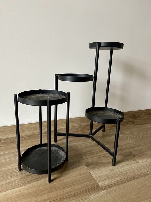 IKEA OLIVBLAD Stojak na doniczkę, do wewnątrz/na zewnątrz czarny