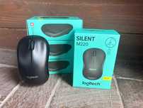 Мышь беспроводная Logitech M220 Тихий Клик в коробке пломба (черная)