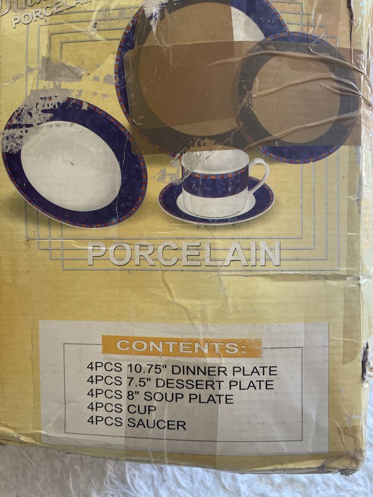 Porcelana Zestaw obiadowo/ deserowy (4 os)