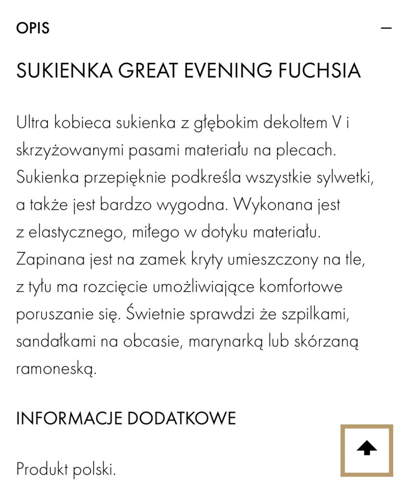 Chicaca . Sukienka . Rozmiar M. Fuksja .