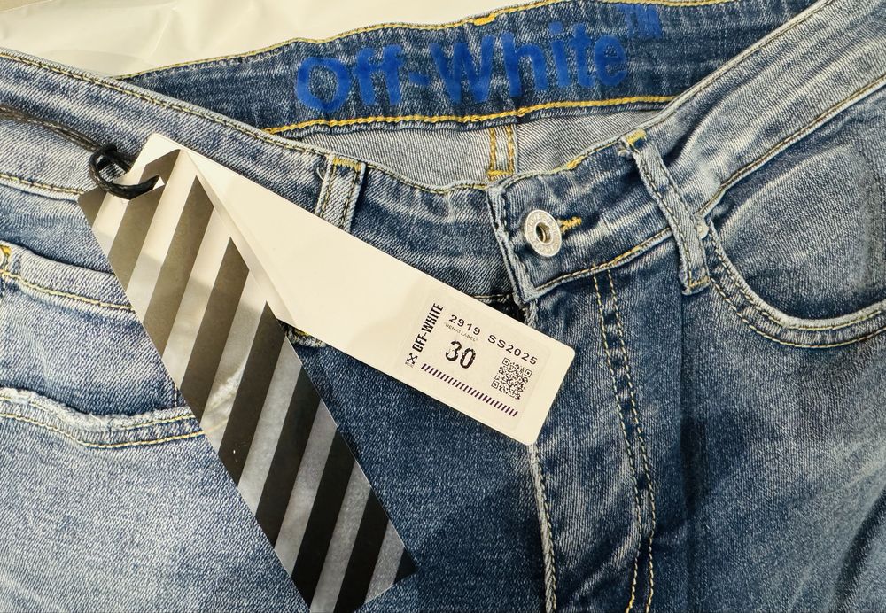 Off White spodnie jeansowe męskie