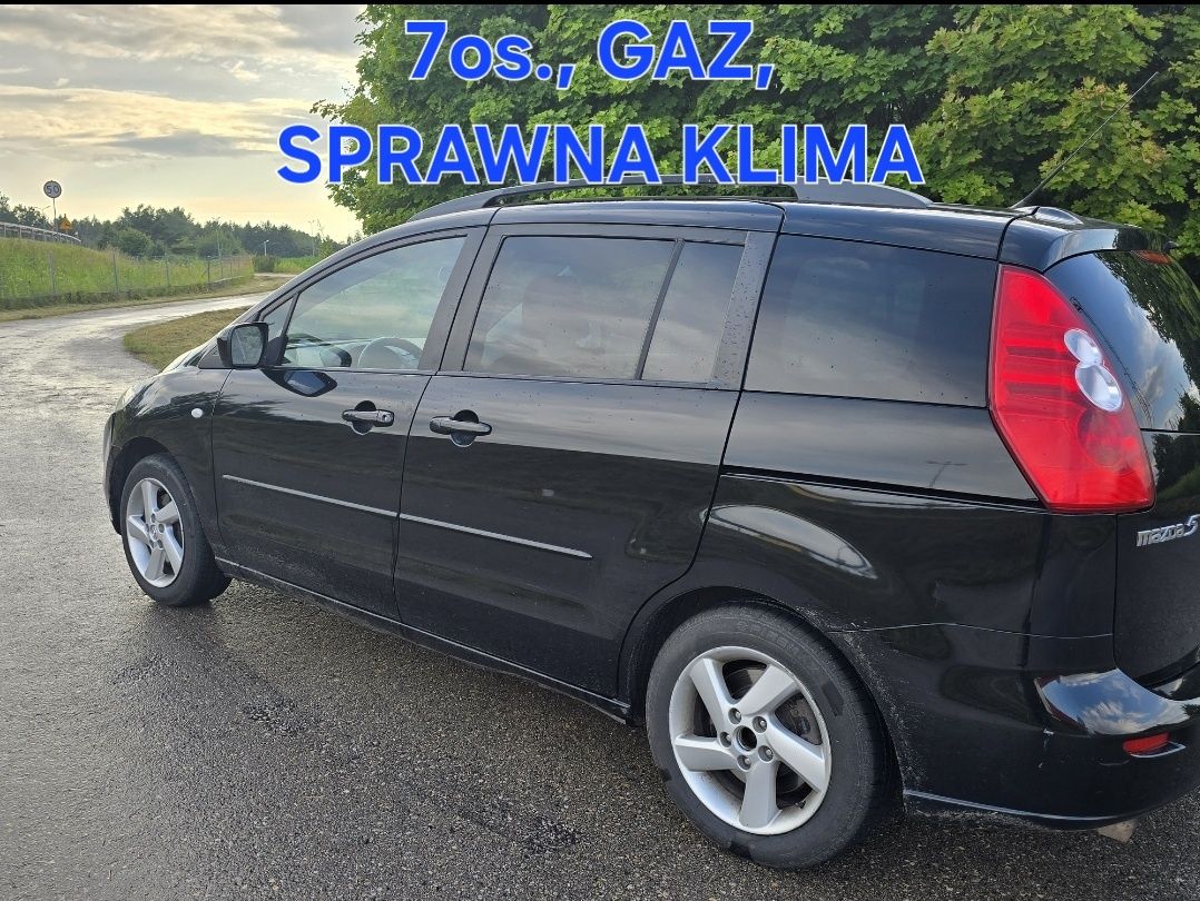 GAZ! SPRAWNA KLIMA! 7 os. Mazda 5 2.0 + LPG