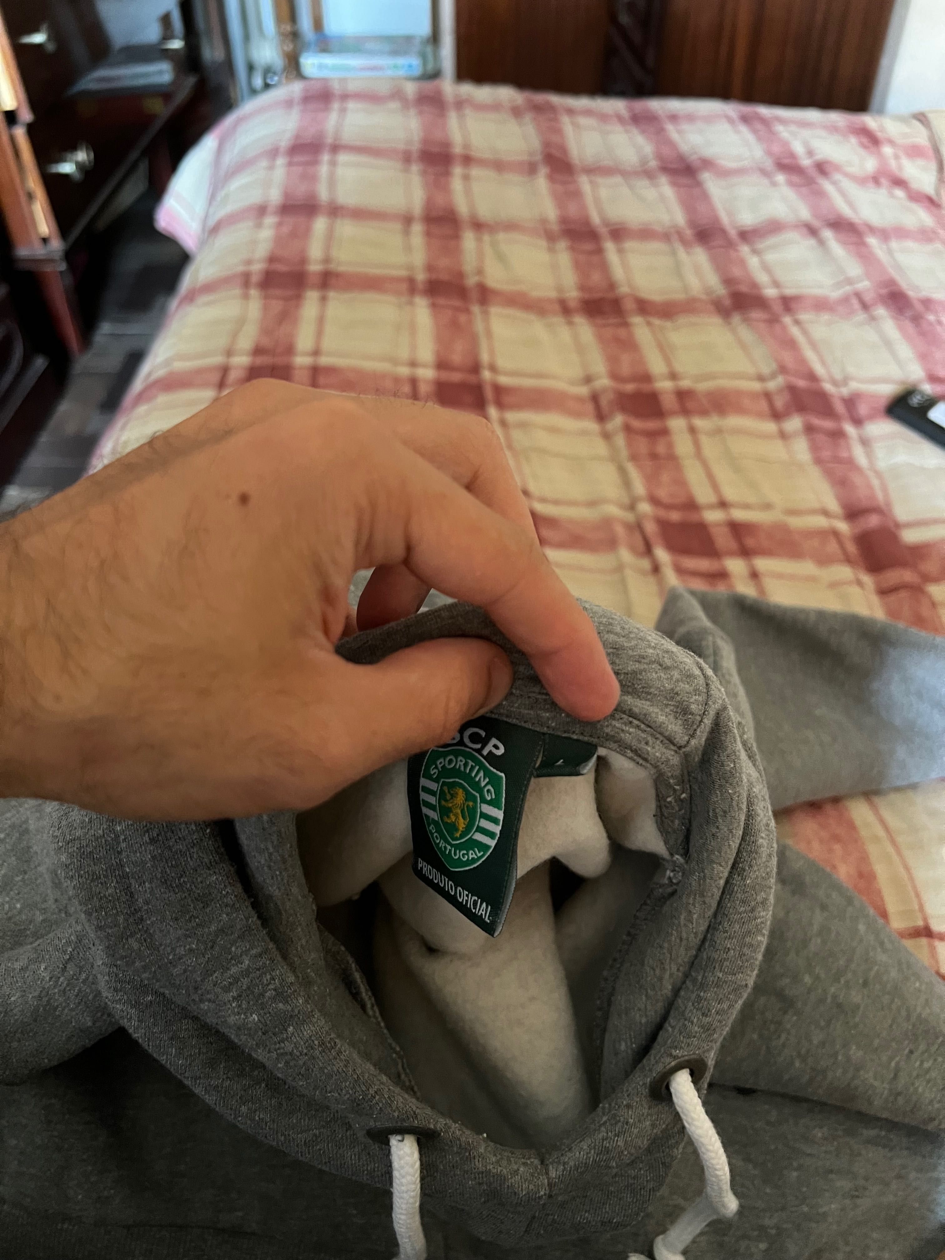 Sporting polo hoodie sweater usada como novo futebol
