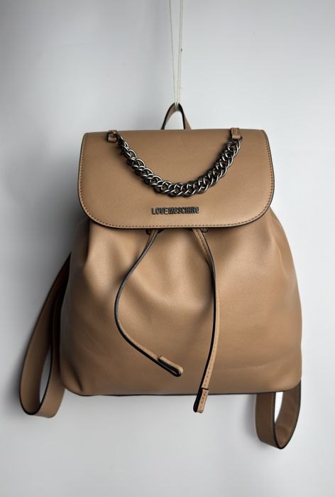 Жіночий рюкзак зі штучної шкіри з ланцюжком LOVE MOSCHINO Оригінал