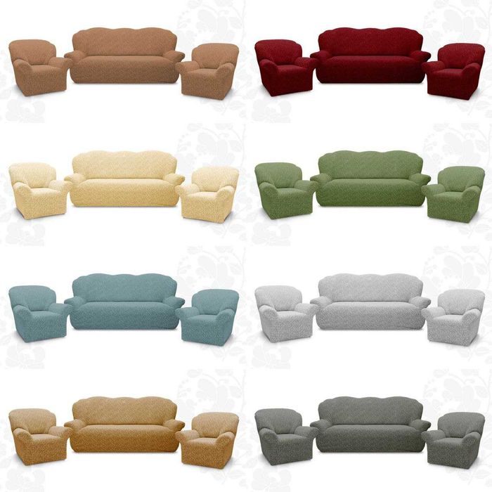 Чохол на диван та крісла без спідниці, жакард, Туреччина