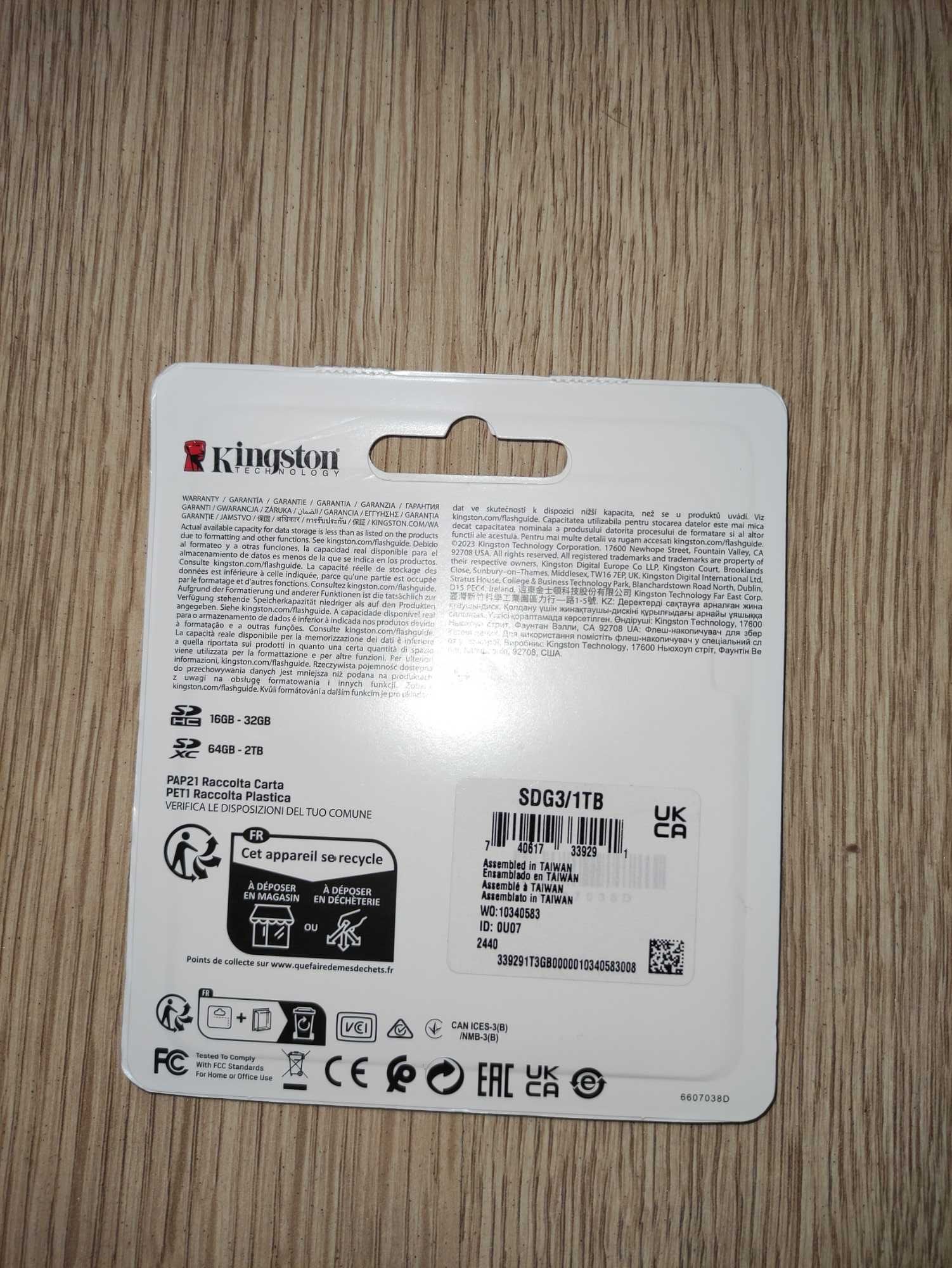 Nowa karta pamięci Kingston 1TB Canvas Go! Plus 170MB/90MB