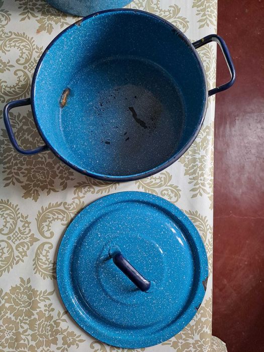 Tachos/panelas esmalte azul