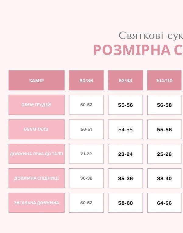 Пишне святкове плаття 104-110