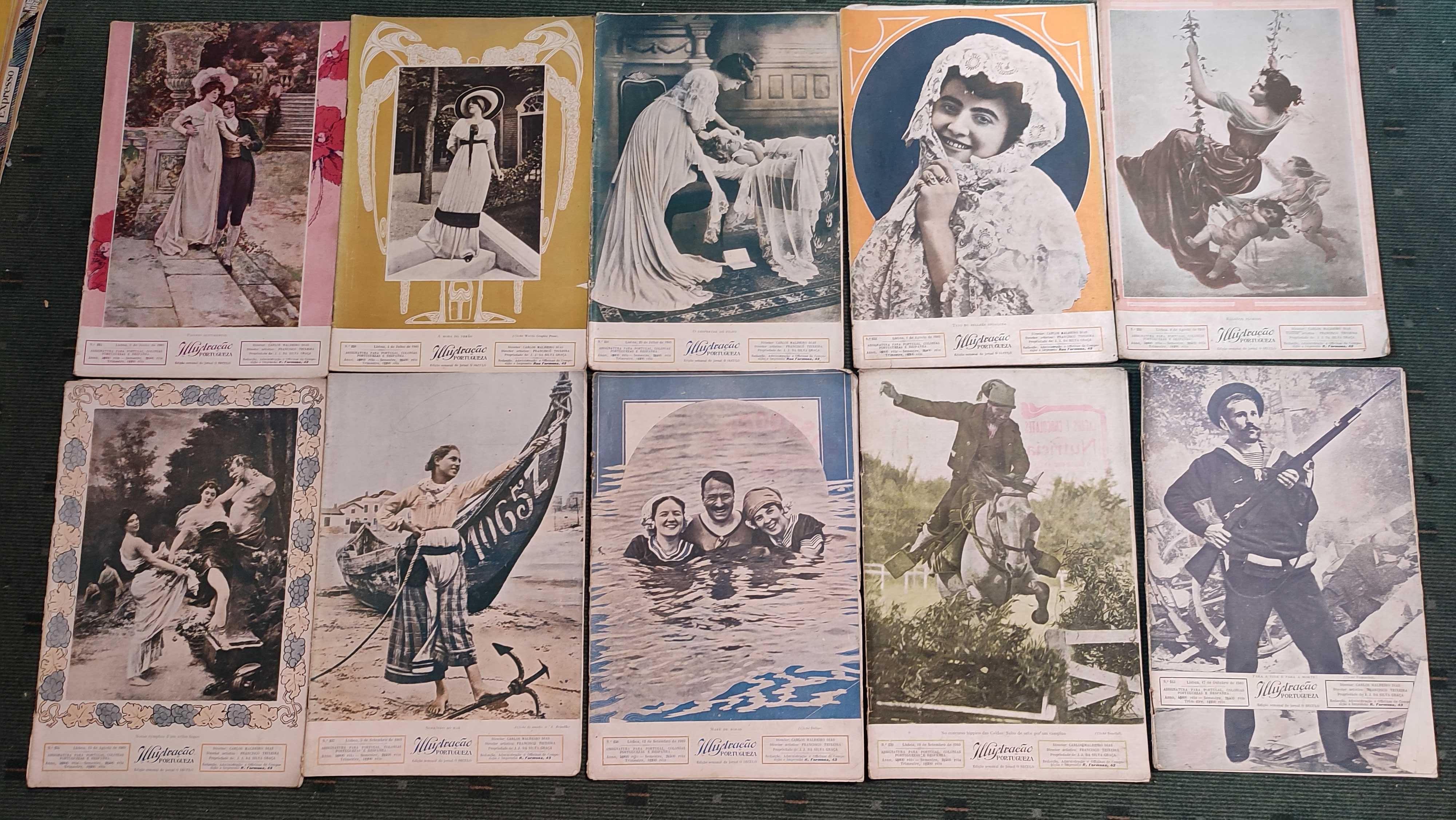 Lote 34 Revistas Ilustração Portugueza - Ano de 1910