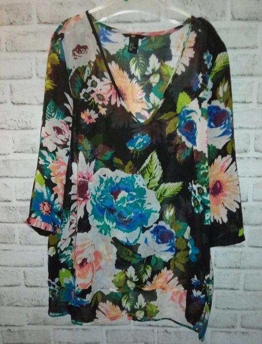 Przewiewna tunika w kwiaty H&M rozm. 40