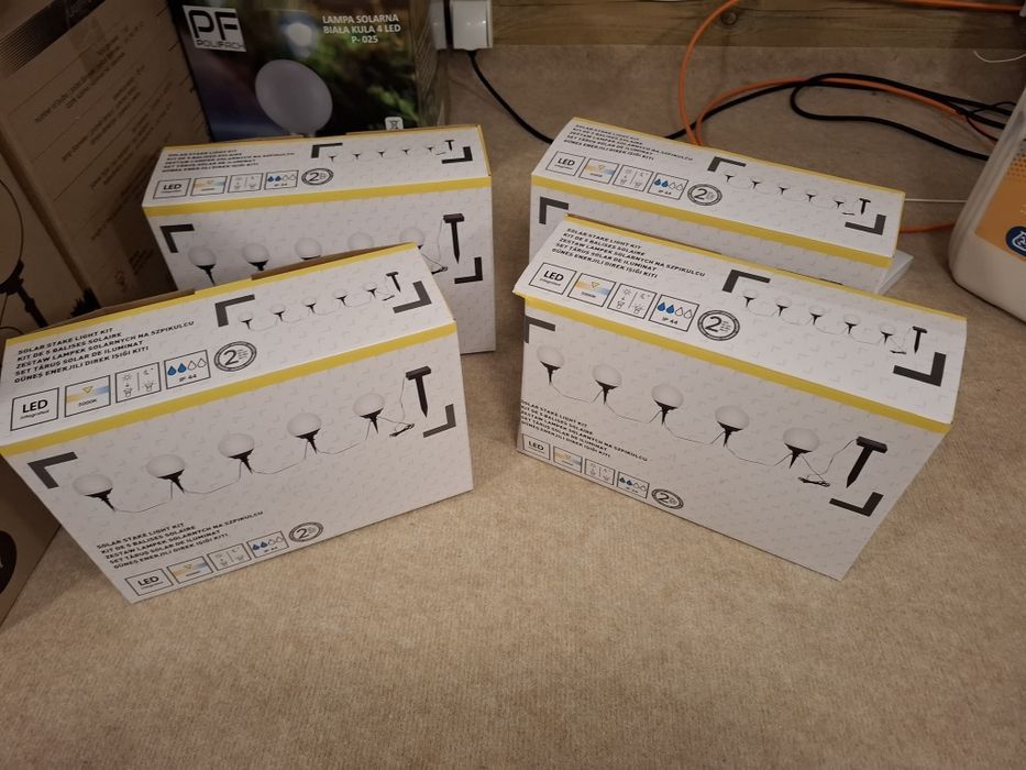 Nowe Lampy solarne kule 5 opakowań