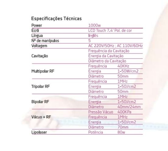 Aluguer Máquina LipoLaser Multifunções de Alta potência
