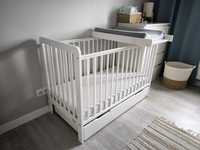 Łóżeczko niemowlęce Classic Cot 120×60 +przewijak+ materac Woodies