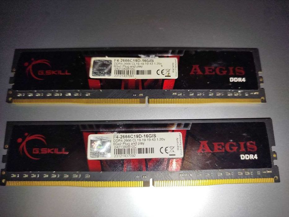 оперативная память G.Skill DDR4-2666 16384MB PC4-21300 (Kit of 2x8192)