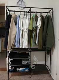 Stojący wysoki z haczykami do garderoby na ubrania przechowywanie duży