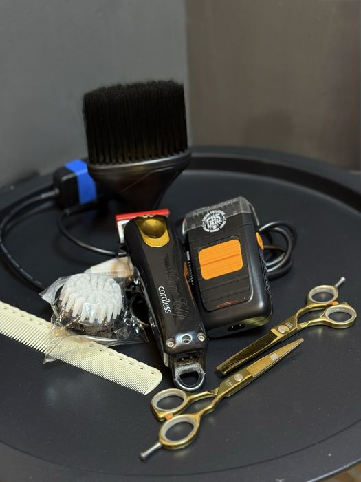 Машинка для стрижки Wahl, шейвер Gamma, ножиці прямі/філірувальні