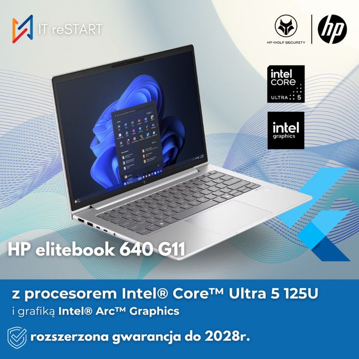 Hp Elitebook 640 G11 U5-125U/32GB-DDR5/512GB-m2//14” 1000nit/GWARANCJA