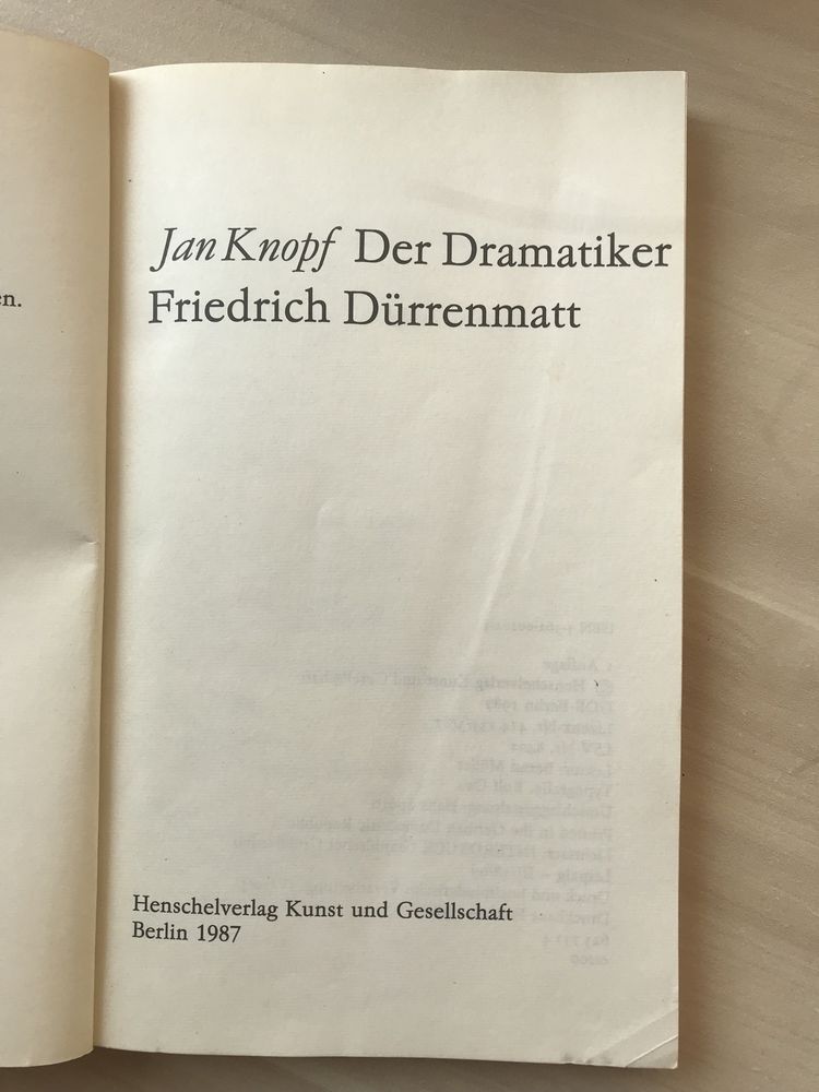 Jan Knopf Der Dramatiker Friedrich Dürrenmatt