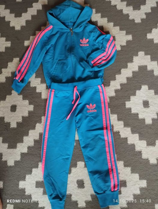 Komplet dresy adidas neonowy dresowy