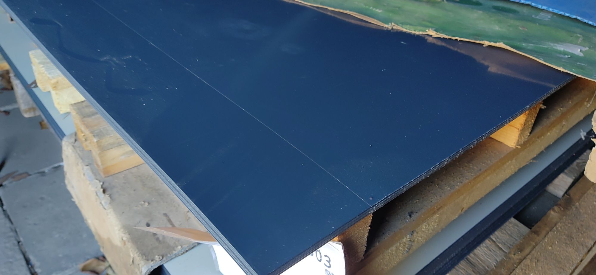 Blacha 8017 Brąz lub Antracyt szeroka płaska 0.5x1250x2000
