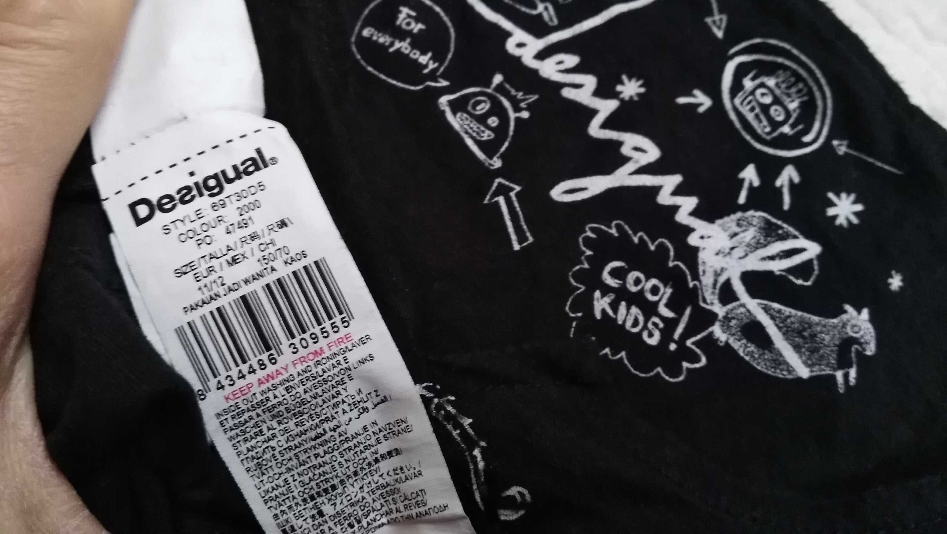 DESIGUAL kolorowa tunika BOHO aplikacje cekiny wzory 146 11/12 L
