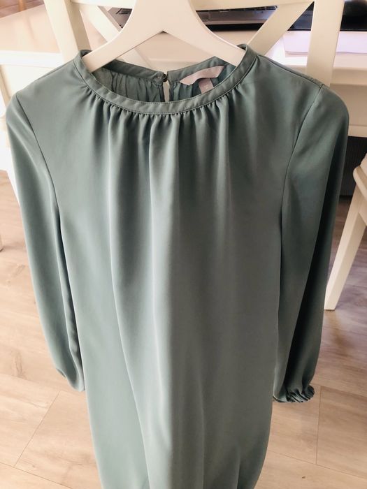 Piękna zielona bluzka- H&M - 34/XS