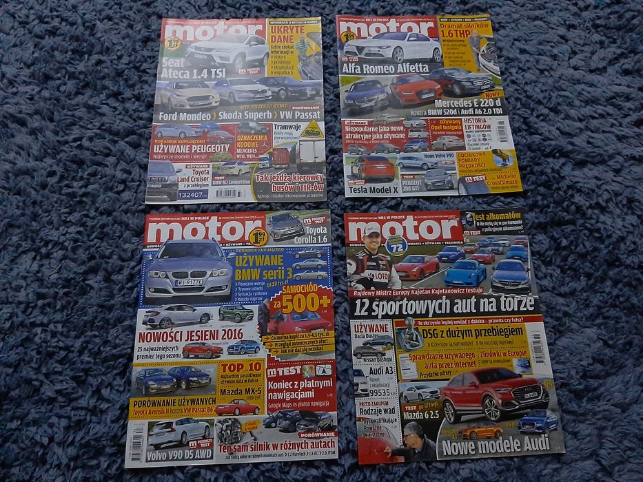 Czasopisma Magazyny Motor 2016.-2017 8 sztuk