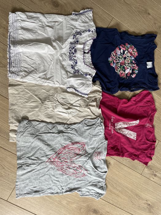 MEGA Super koszulki, bluzki, T-shirt rozmiar 116 - kpl 5 sztuk